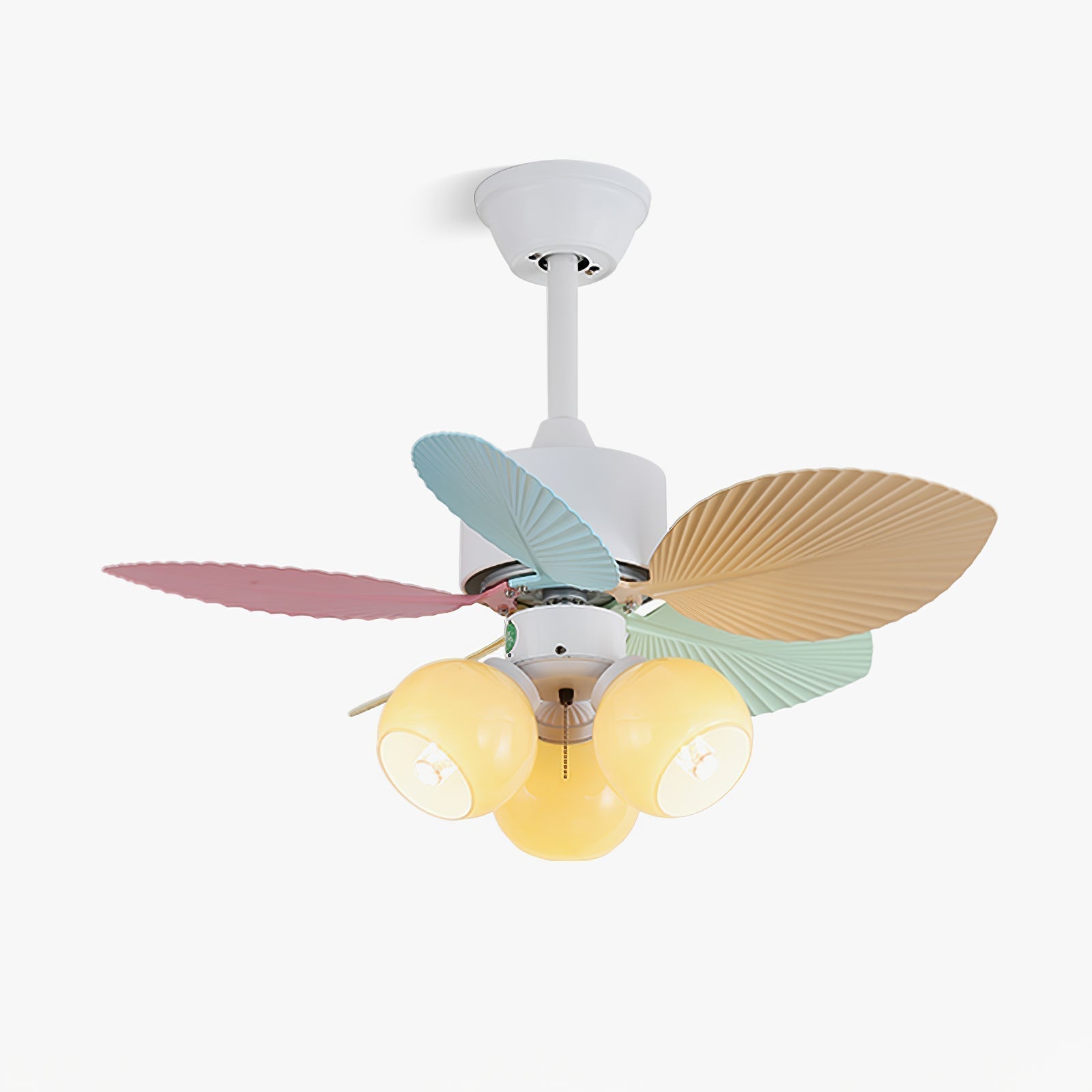 Celoia Colorful Glass Ceiling Fan Light