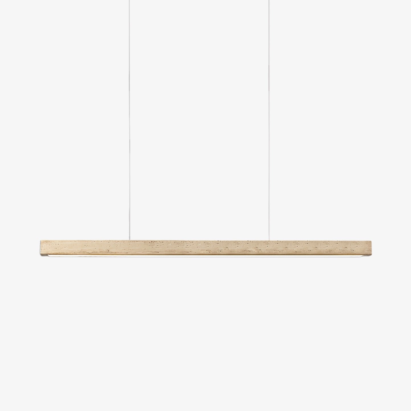 Imiror Minimalist Travertine Linear Pendant - Neutral Decor