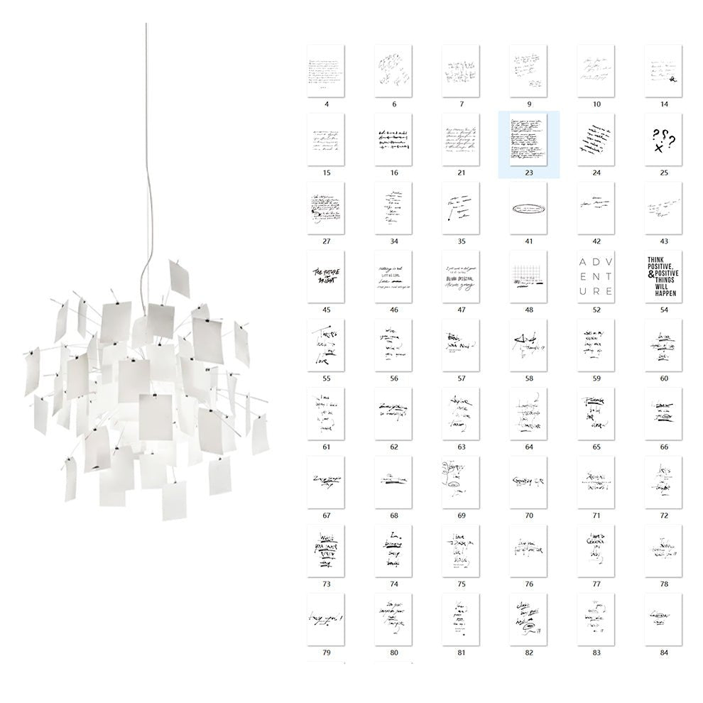 Lunerira Chandelier Paper Customizable Creative