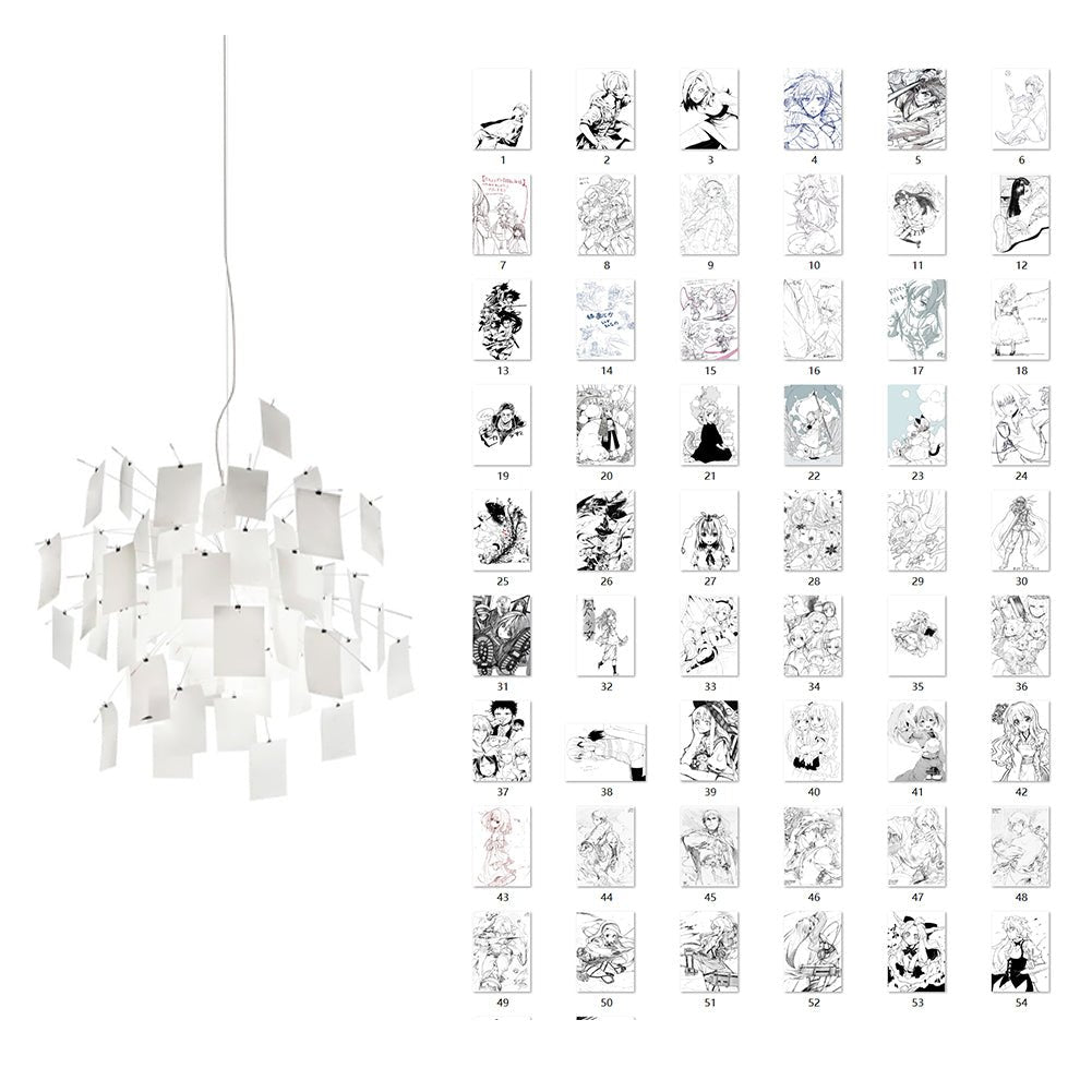Lunerira Chandelier Paper Customizable Creative
