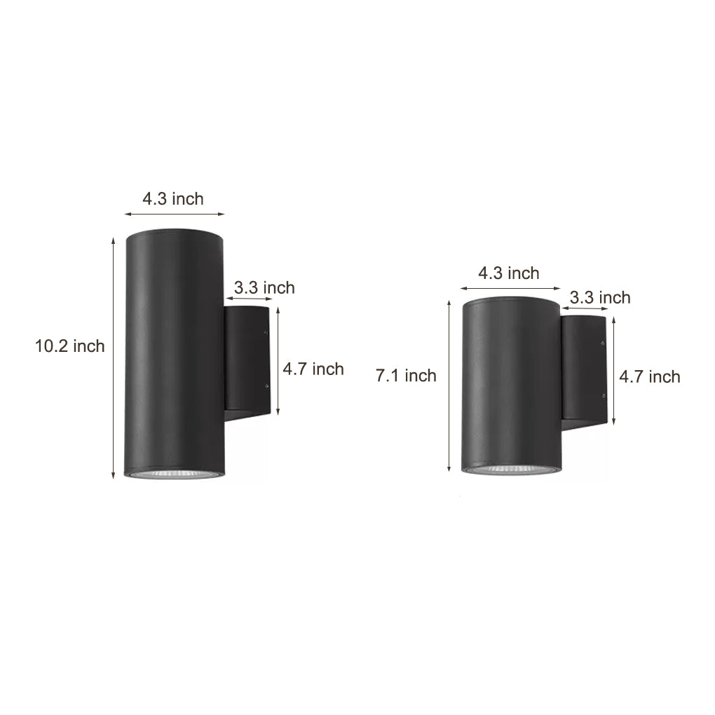 Gart Round LED Modern Aluminum Outdoor Wall Lights