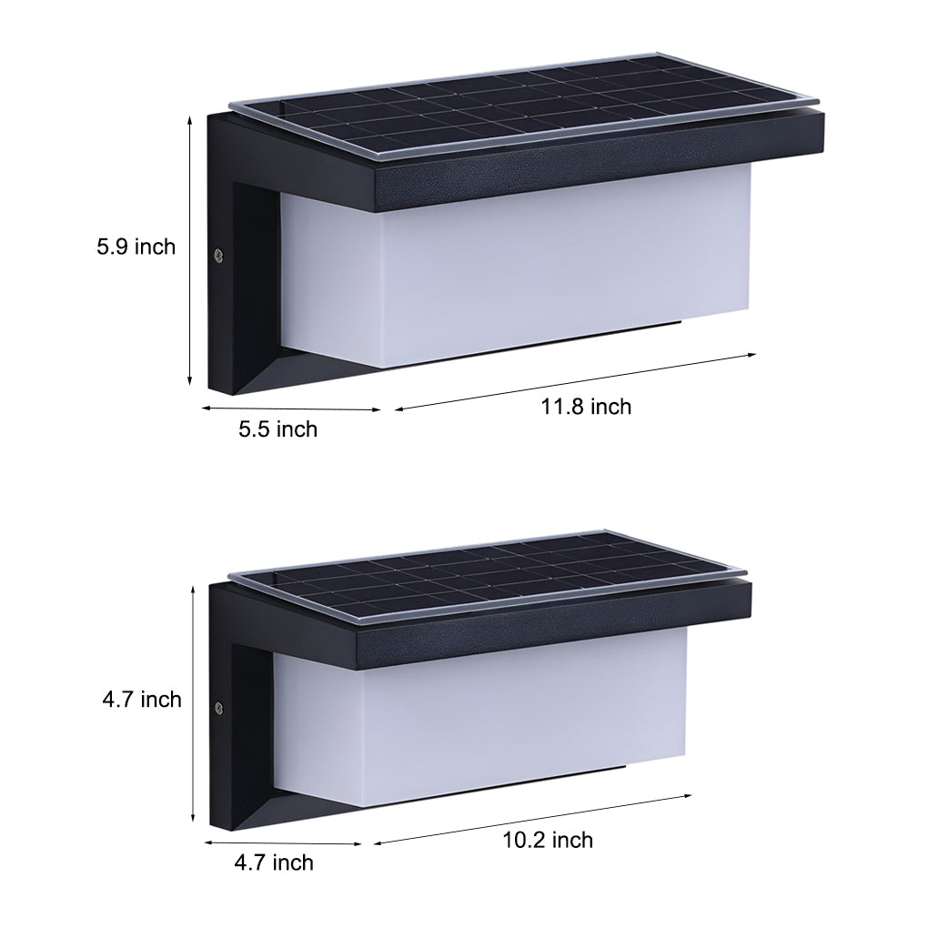 Luke Rectangle Control Induction Modern Aluminum Outdoor Sconces