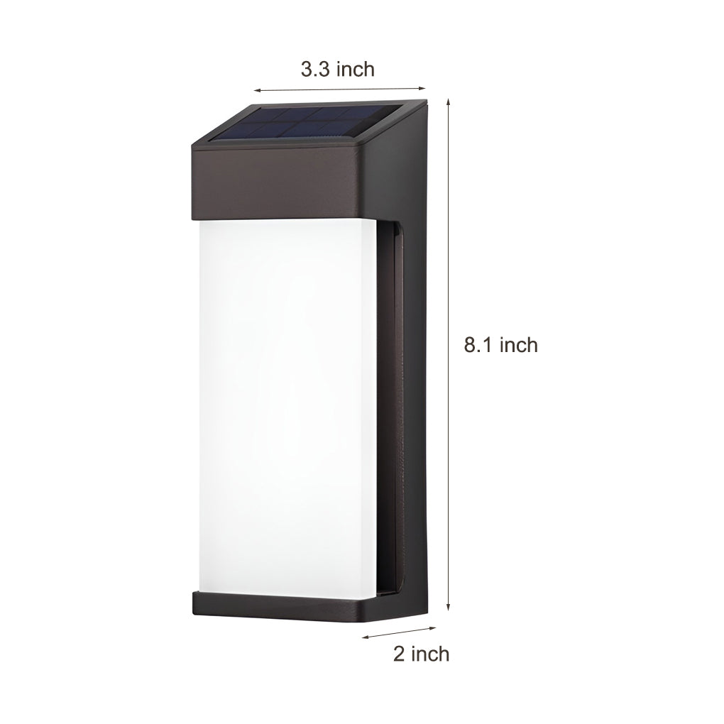 Laon Rectangular LED Light-controlled Aluminum Outdoor Sconce Light