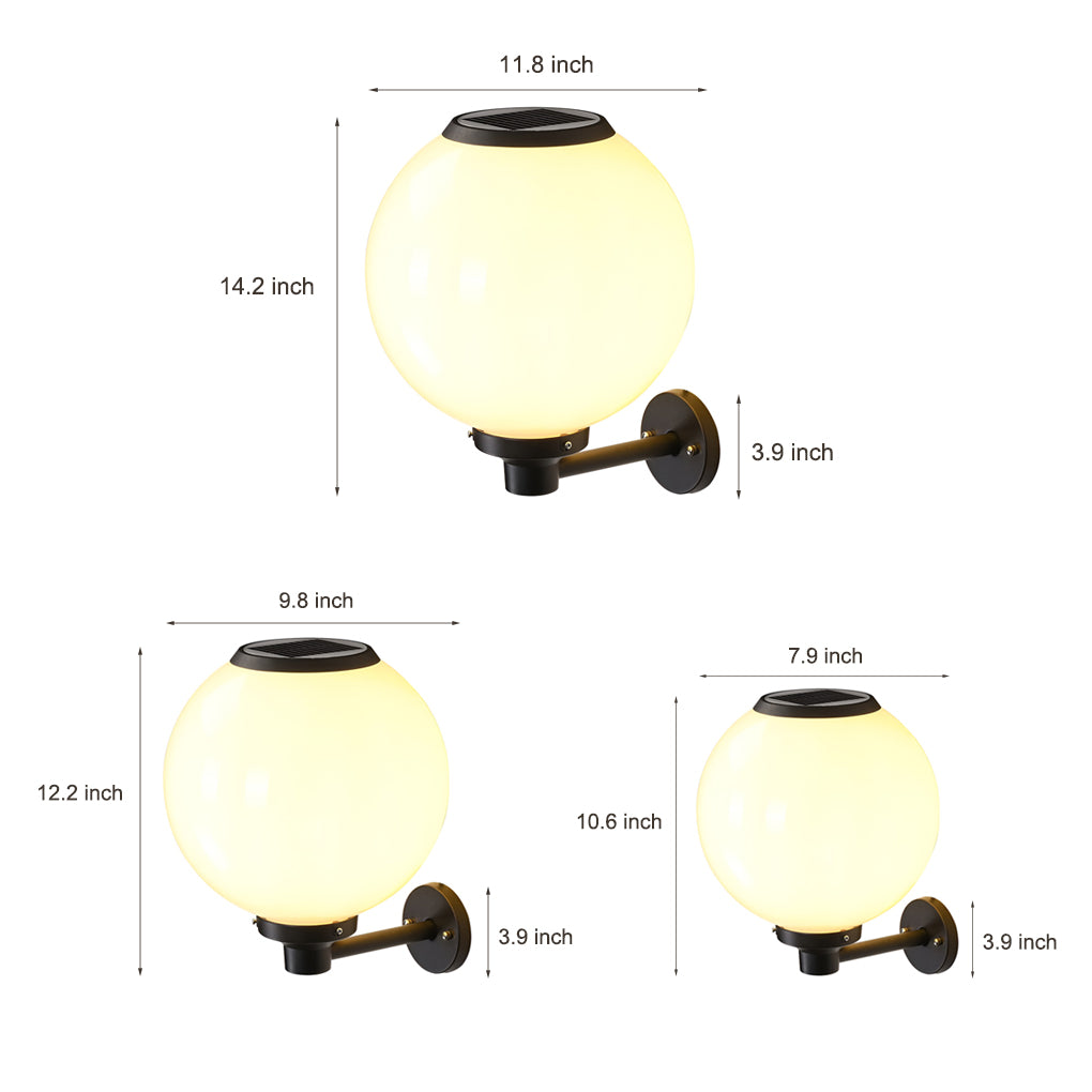 Silver Round LED Modern Aluminum Outdoor Wall Lamp