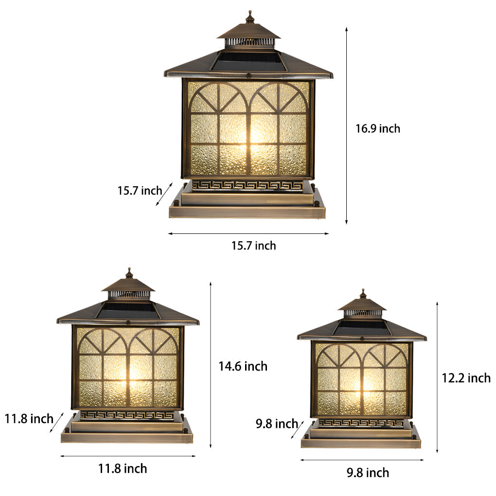 Octavia Classical LED Bronze Solar Outdoor Post Caps Lights