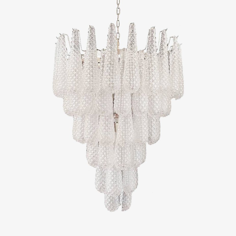 Velerian Chandelier Pinecone Murano Glass Textured Luxury
