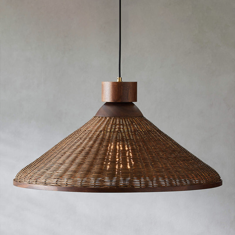 Silva Retro Design LED Pendant / Ceiling Light Rattan Living Room/Restaurant/Hotel