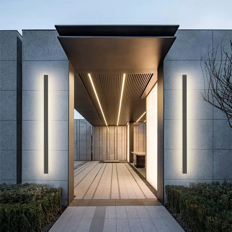 Arisha Sleek Minimalist Rimless Linear Outdoor Wall Light