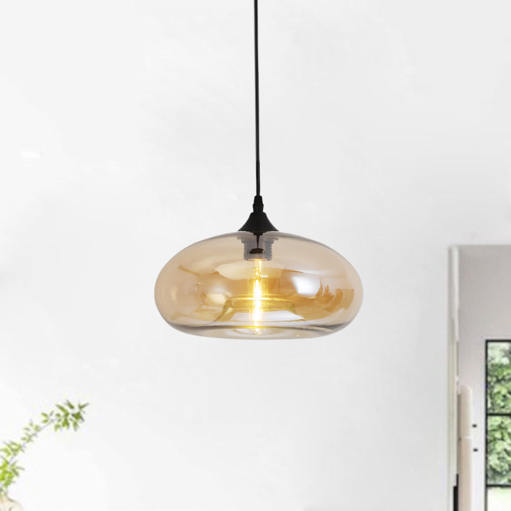 Valentina Modern Bread Shaped Glass Pendant Light 6 Color Living Room