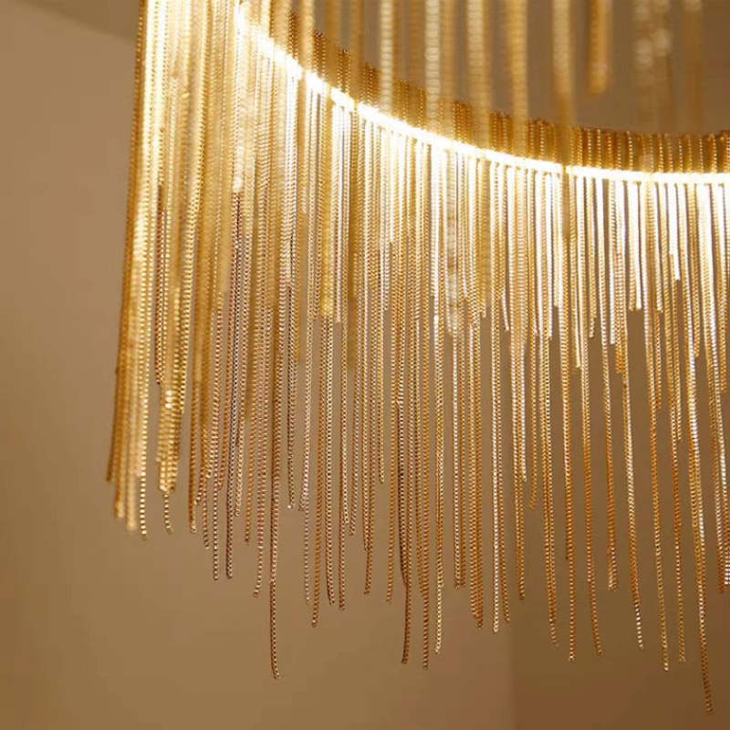 Arisha Tassel Chain Art Deco Pendant Light Living Room Hall
