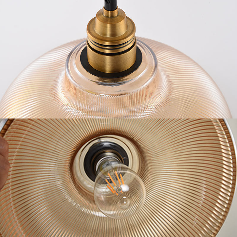 Arisha Industrial LED Pendant Light Clear/Amber Bedroom/Restaurant