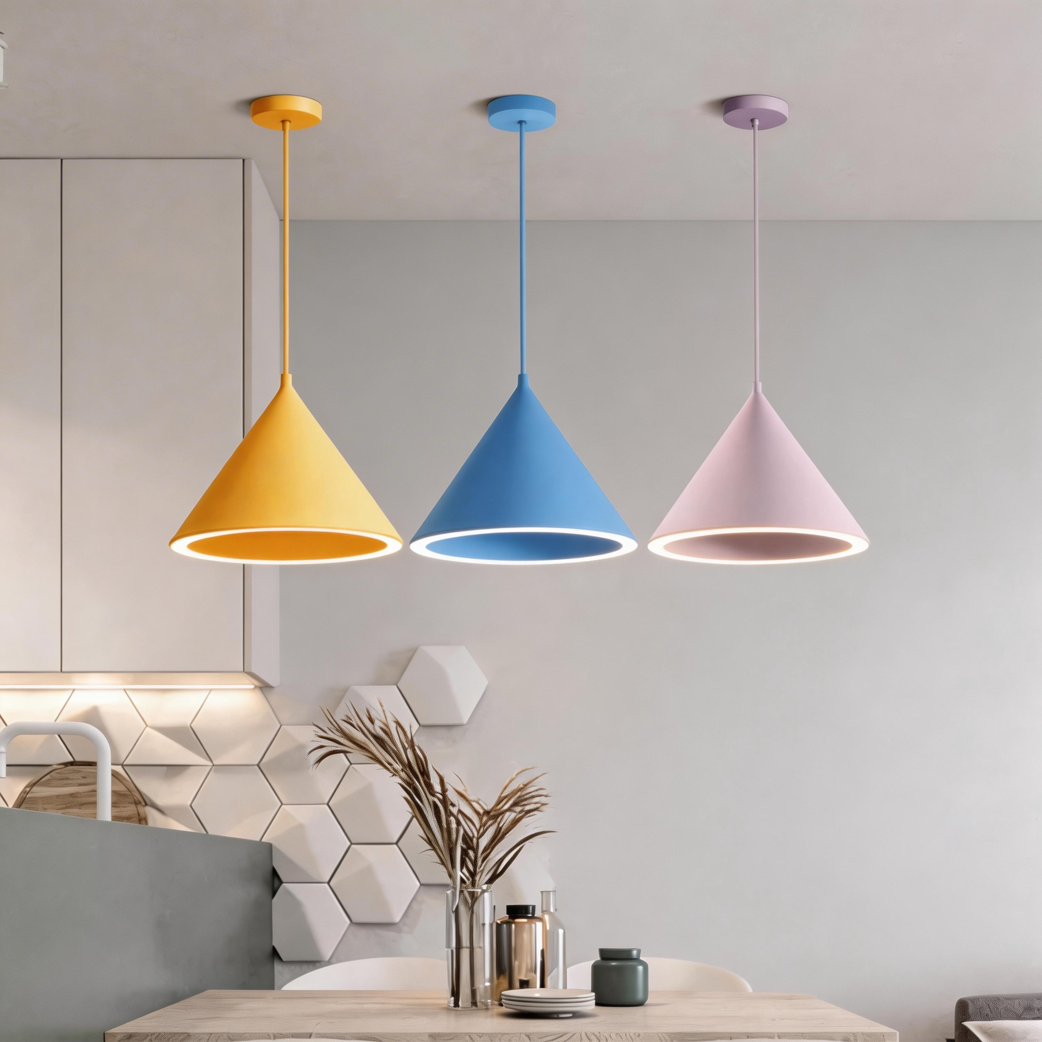 Valentina Funnel-Shape LED Pendant Light for Living Room