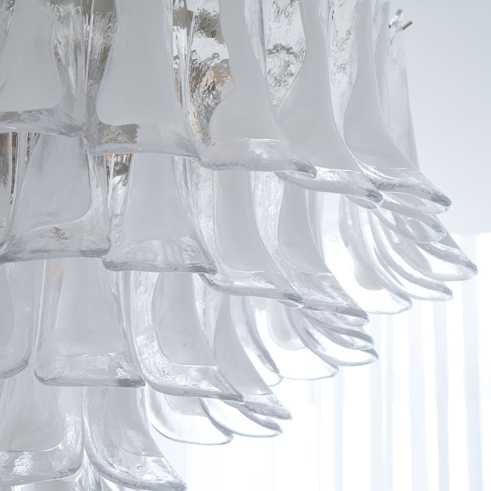 Celenira Ceiling Lamp Clear Glass Wave Layered Elegant