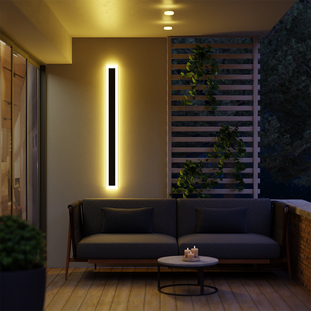 Arisha Radiation Linear Acrylic Outdoor Wall Lamp Garden Corridor
