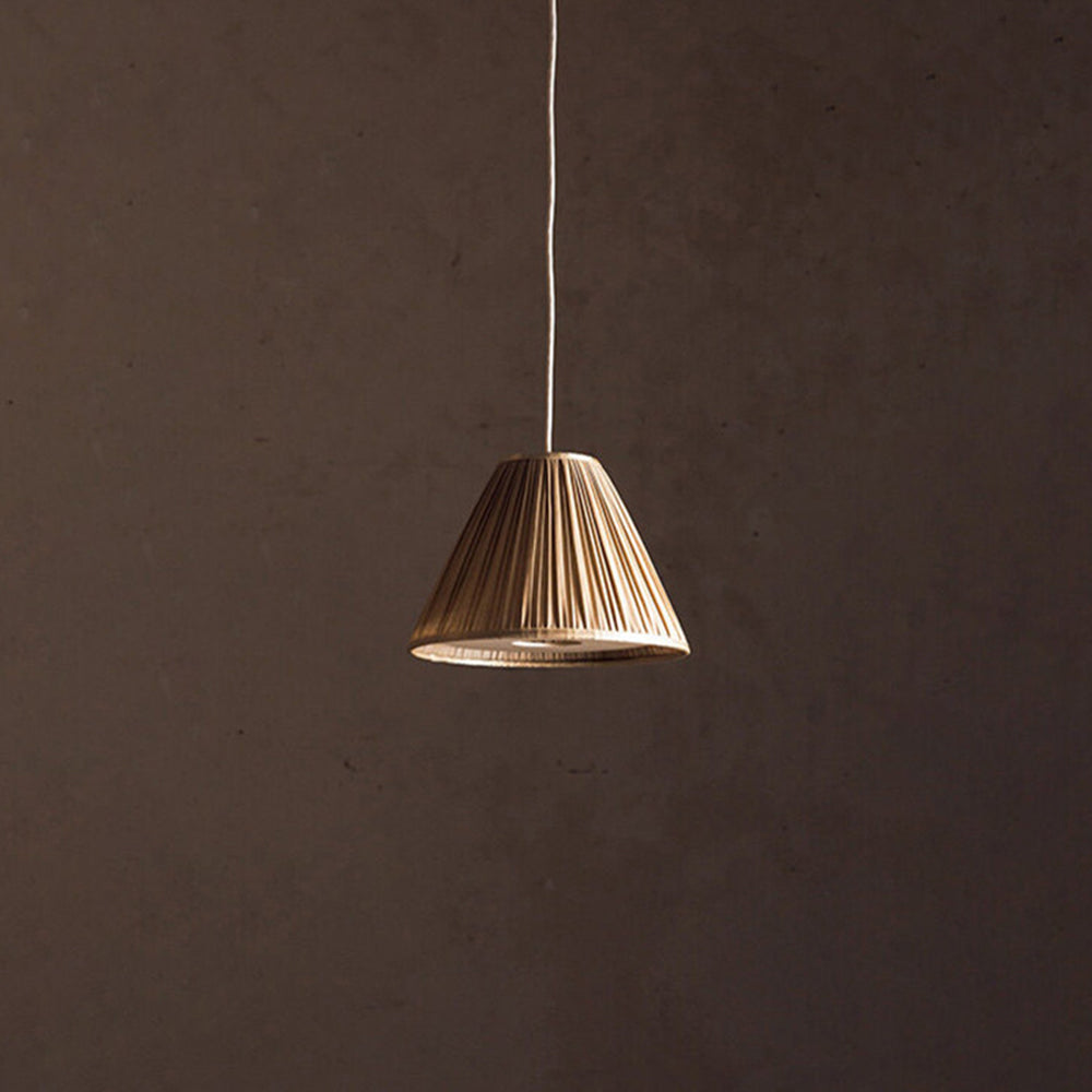 Ritta Pleated Pendant Light Wabi Sabi, /Fabric, Living Room