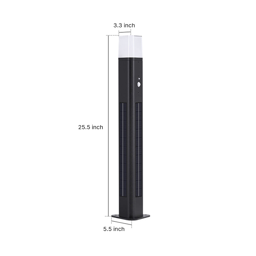 Seaan Sensor Torchiere Aluminum Outdoor Floor Lamp