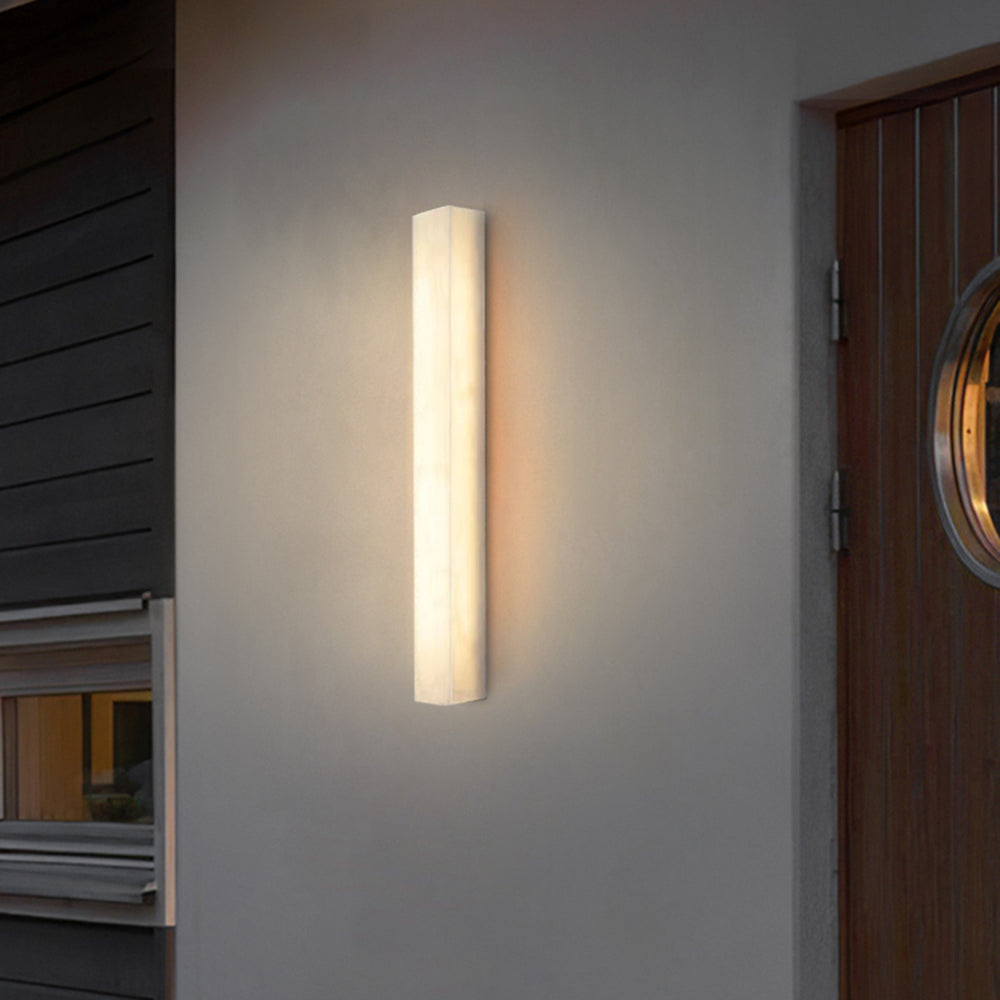 Arisha Modern Rectangular Marble Outdoor Wall Lamp