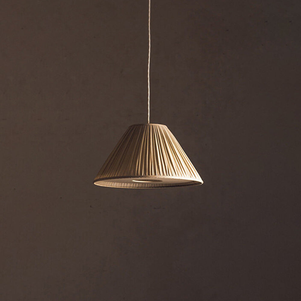 Ritta Pleated Pendant Light Wabi Sabi, /Fabric, Living Room