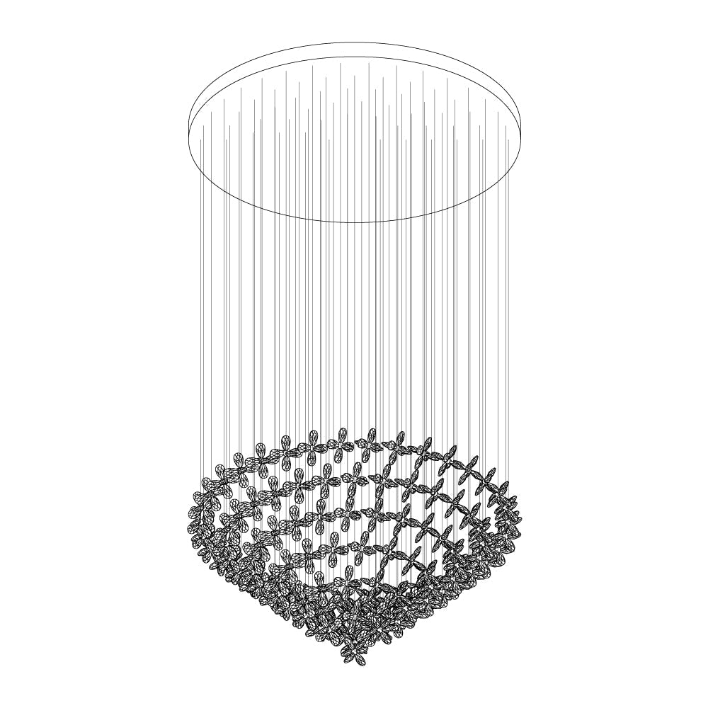 Dune Chandelier Crystal Butterfly Floral Cluster