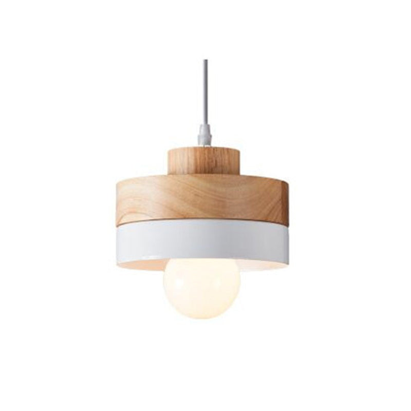 Valentina Modern Square Round Pendant Light Wood Living Room