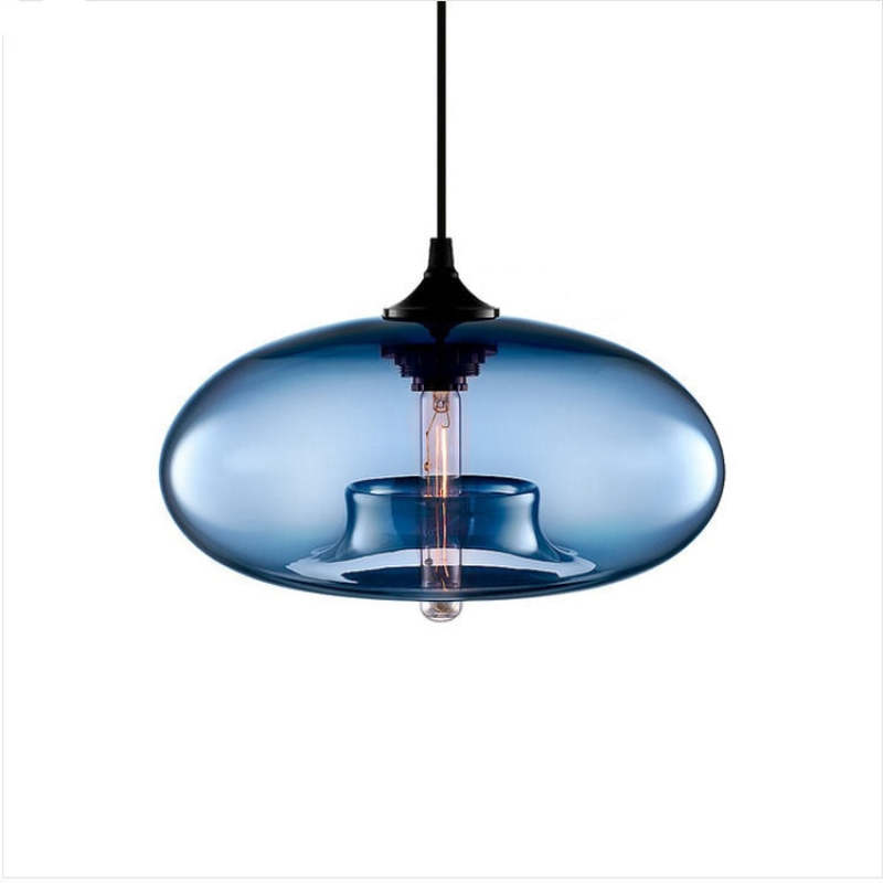 Valentina Modern Bread Shaped Glass Pendant Light 6 Color Living Room