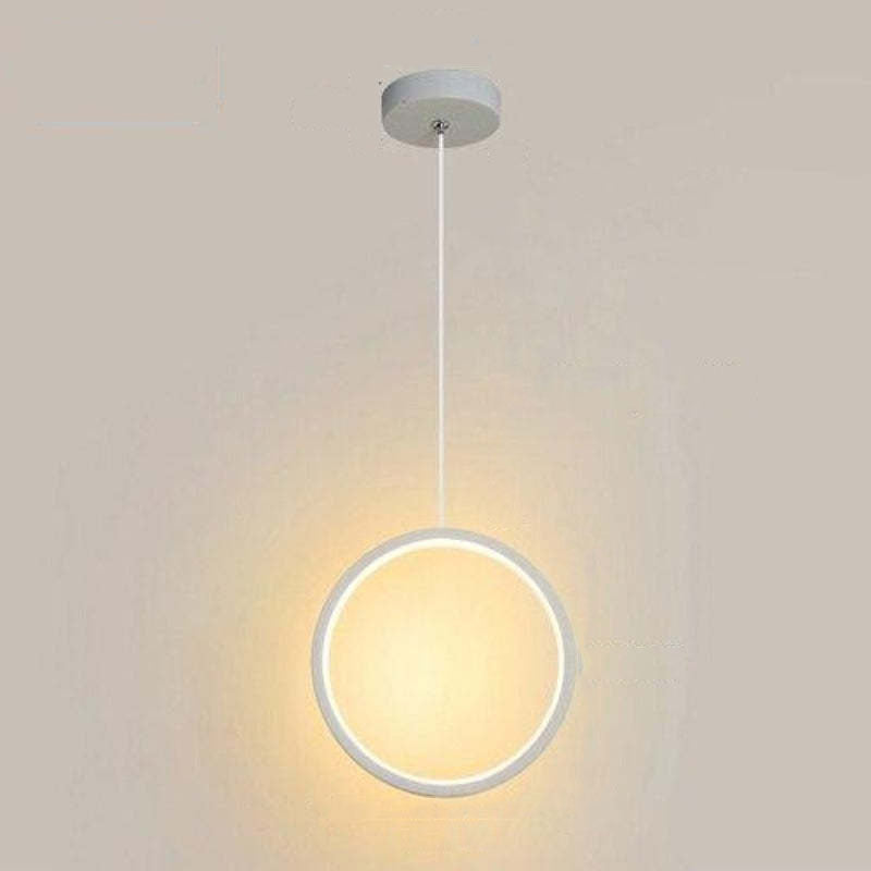 Arisha Modern Minimalist LED Hanging Pendant Lights Black White Bedroom