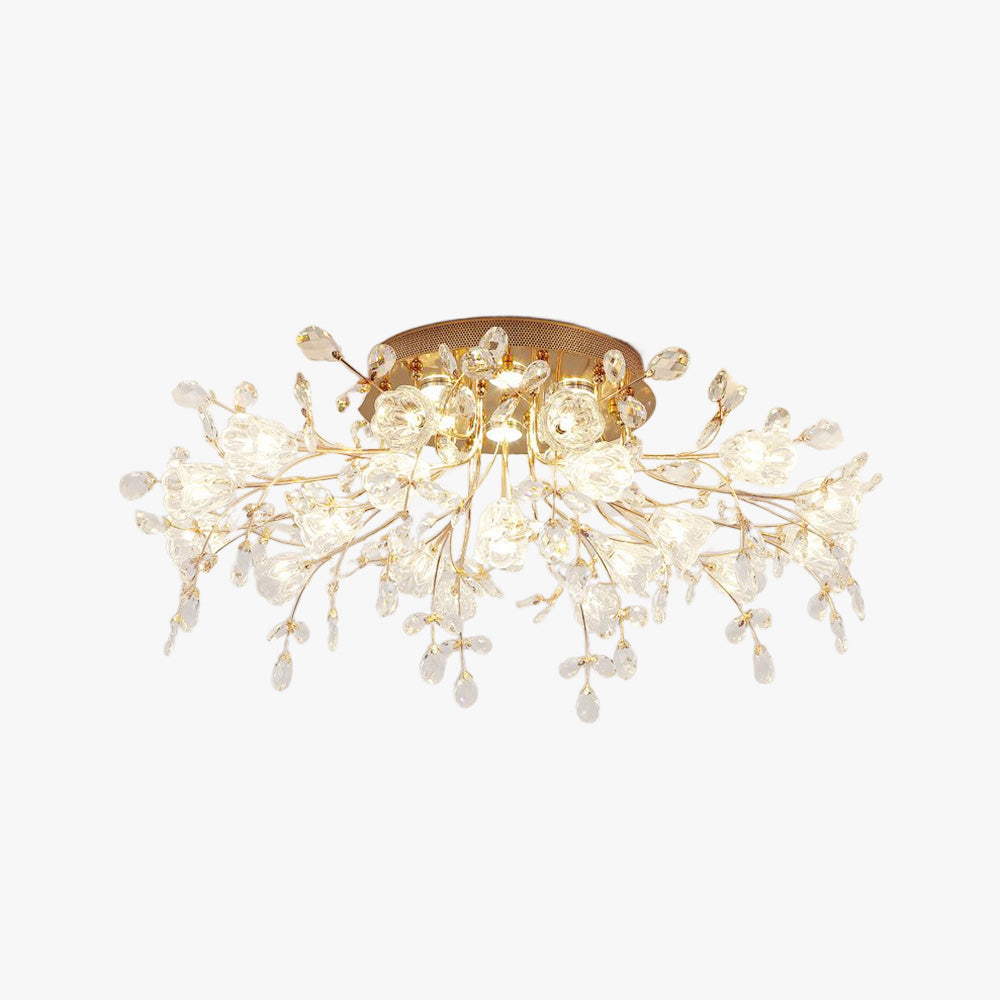 Arisha Art Deco Elegant Flower Flush Mount Ceiling Lights