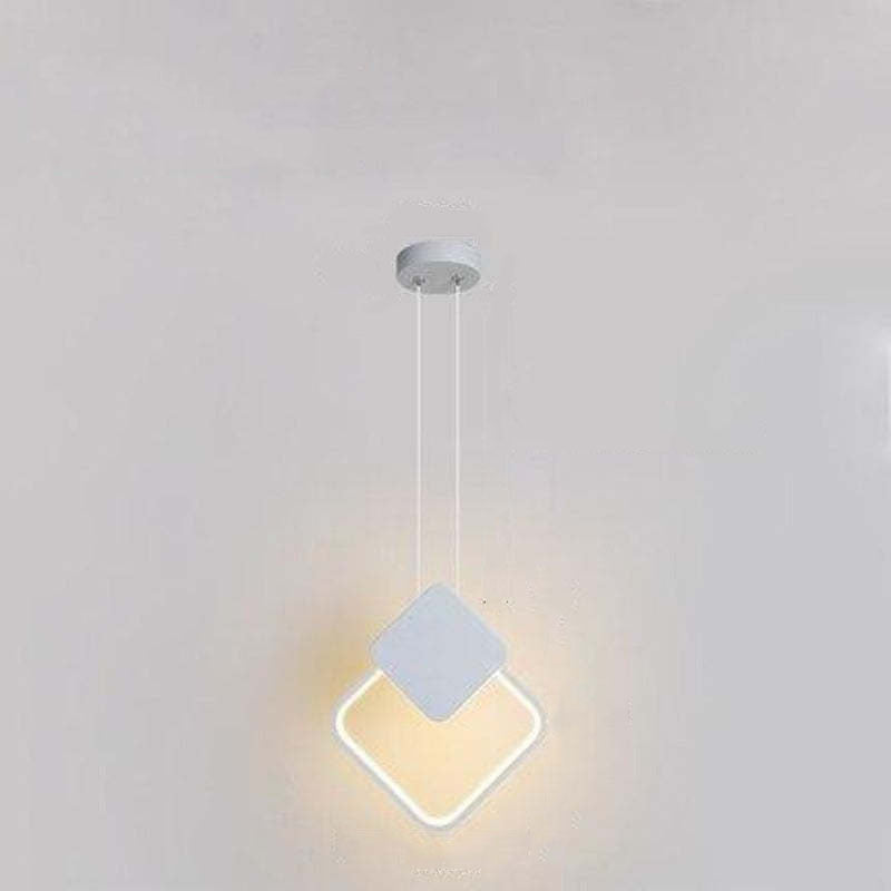 Arisha Modern Minimalist LED Hanging Pendant Lights Black White Bedroom