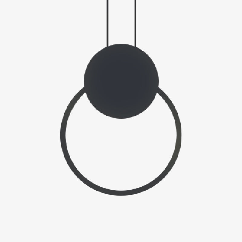 Arisha Modern Minimalist LED Hanging Pendant Lights Black White Bedroom