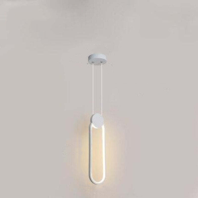 Arisha Modern Minimalist LED Hanging Pendant Lights Black White Bedroom