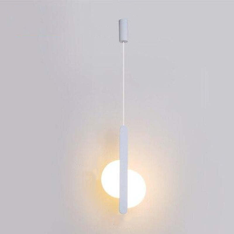 Arisha Modern Minimalist LED Hanging Pendant Lights Black White Bedroom