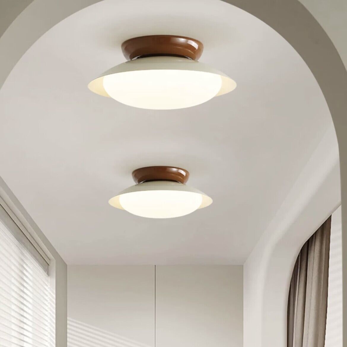 Aira Vintage Bowl-shaped LED Ceiling Light