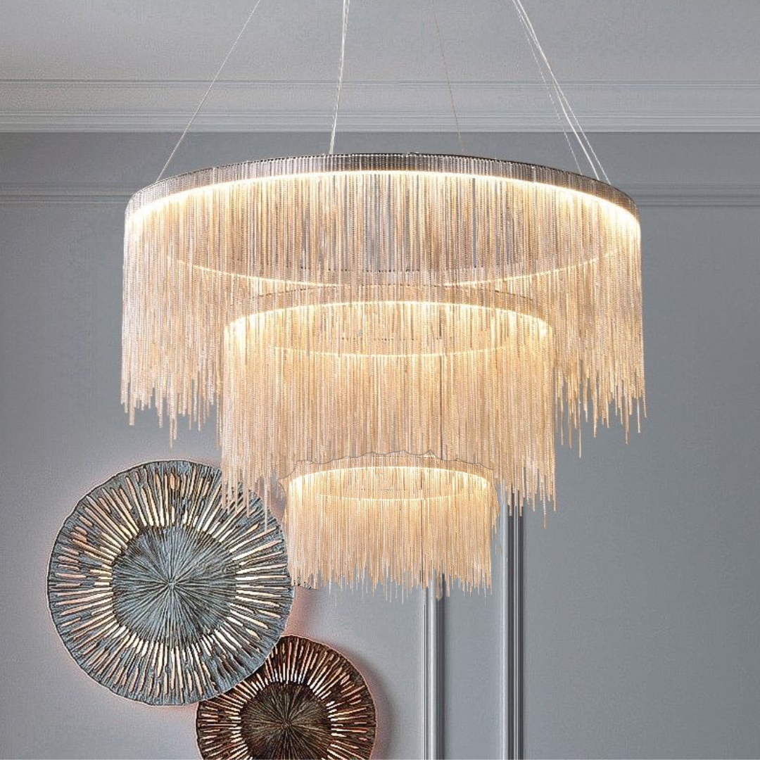 Arisha Tassel Chain Art Deco Pendant Light Living Room Hall