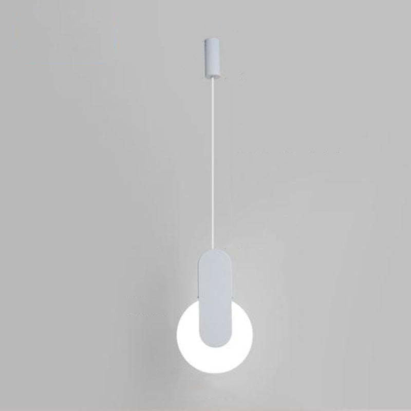 Arisha Modern Minimalist LED Hanging Pendant Lights Black White Bedroom