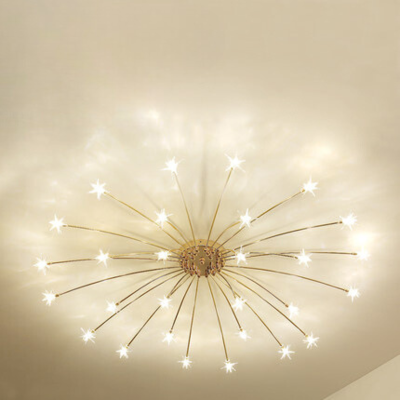 Arisha Art Deco Starry Glass Flush Mount Ceiling Light