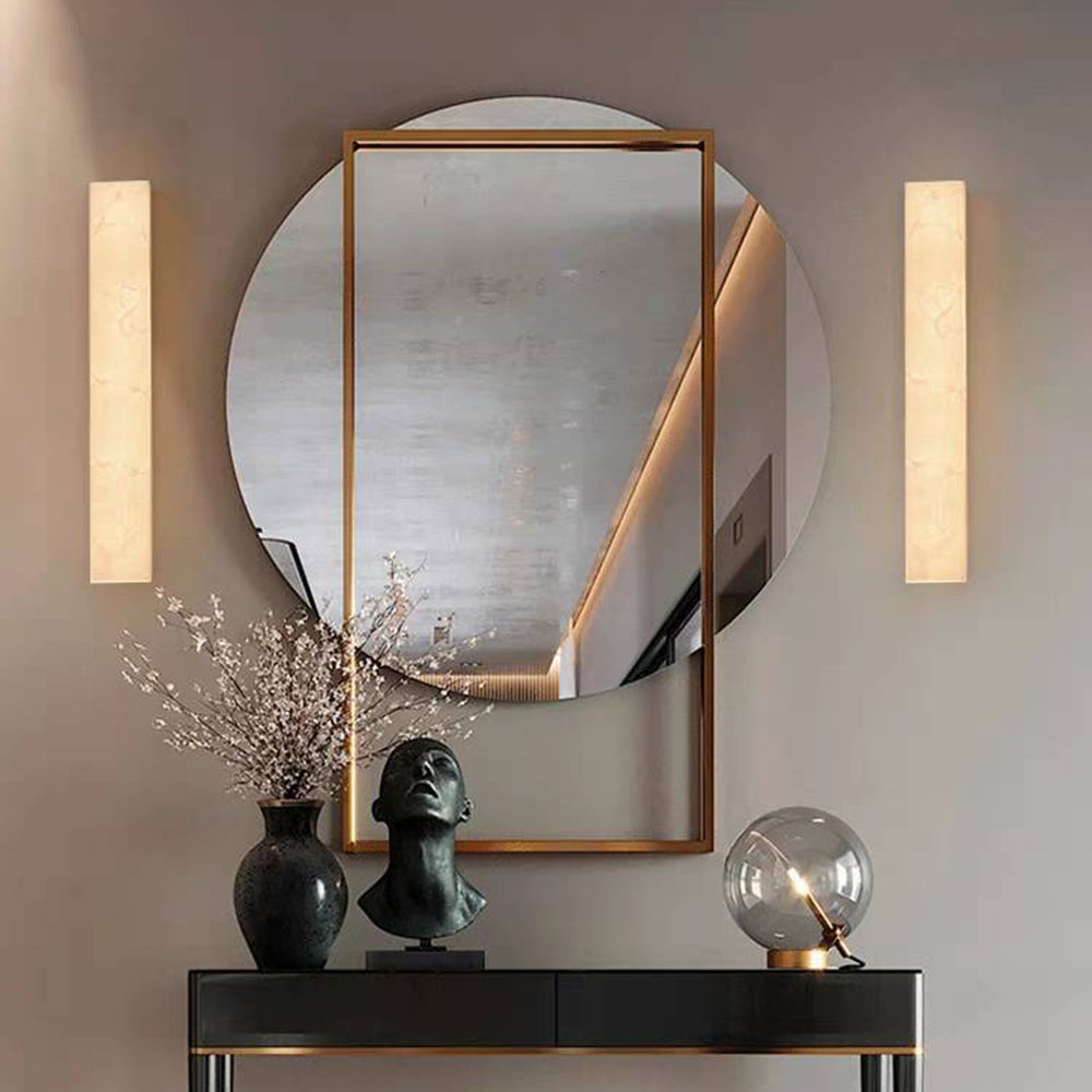 Arisha Modern Rectangular Marble Outdoor Wall Lamp
