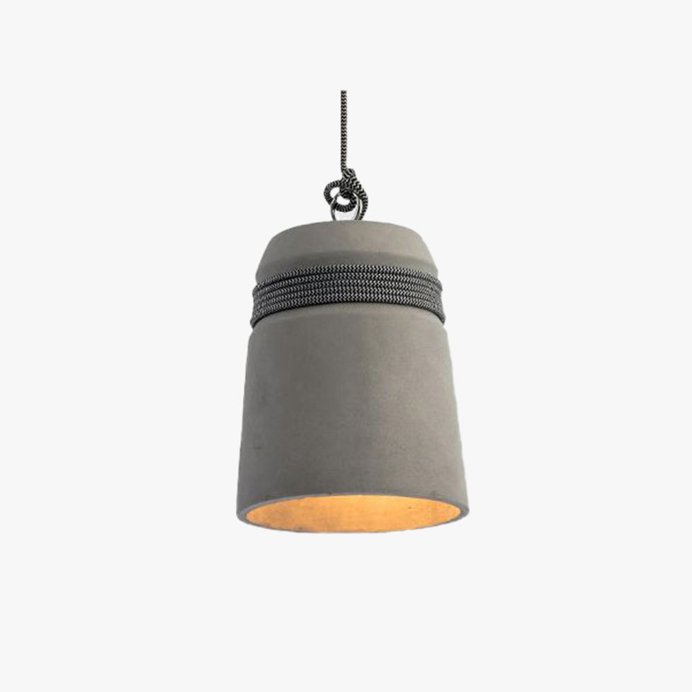 Arisha Industrial Pendant Light, Cement &