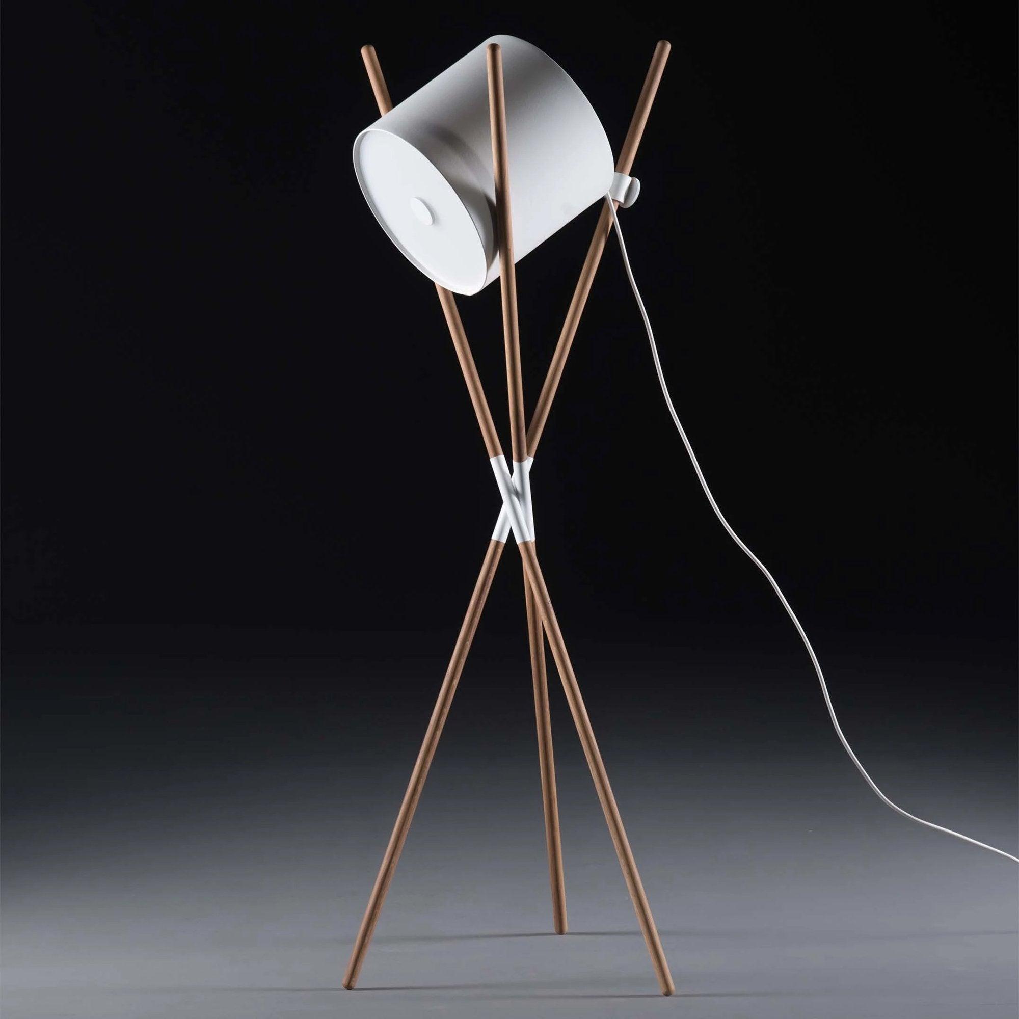 Syloena Contemporary Wood Floor Lamp