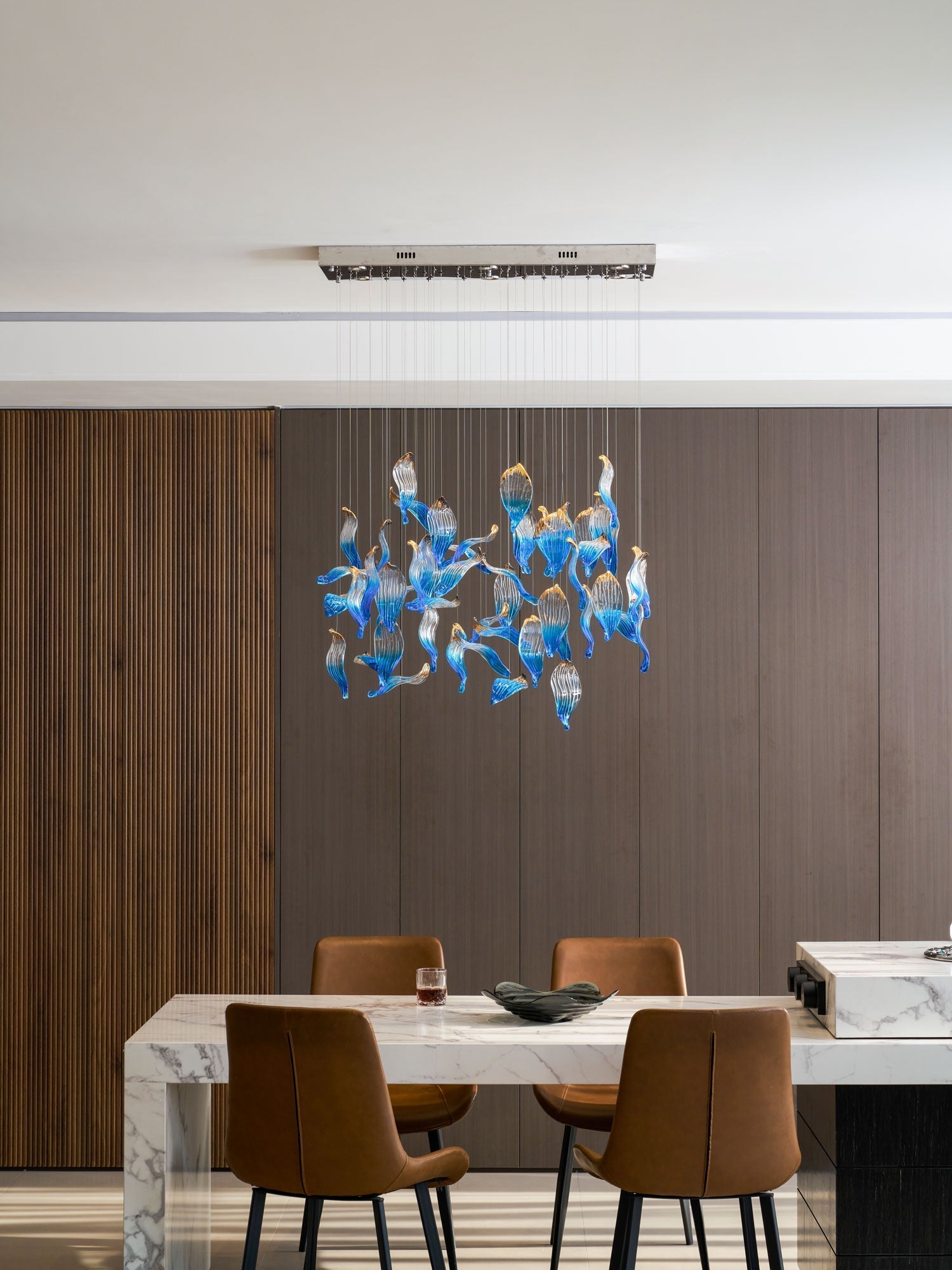 Asteria Wave Blown Glass Customize Chandelier