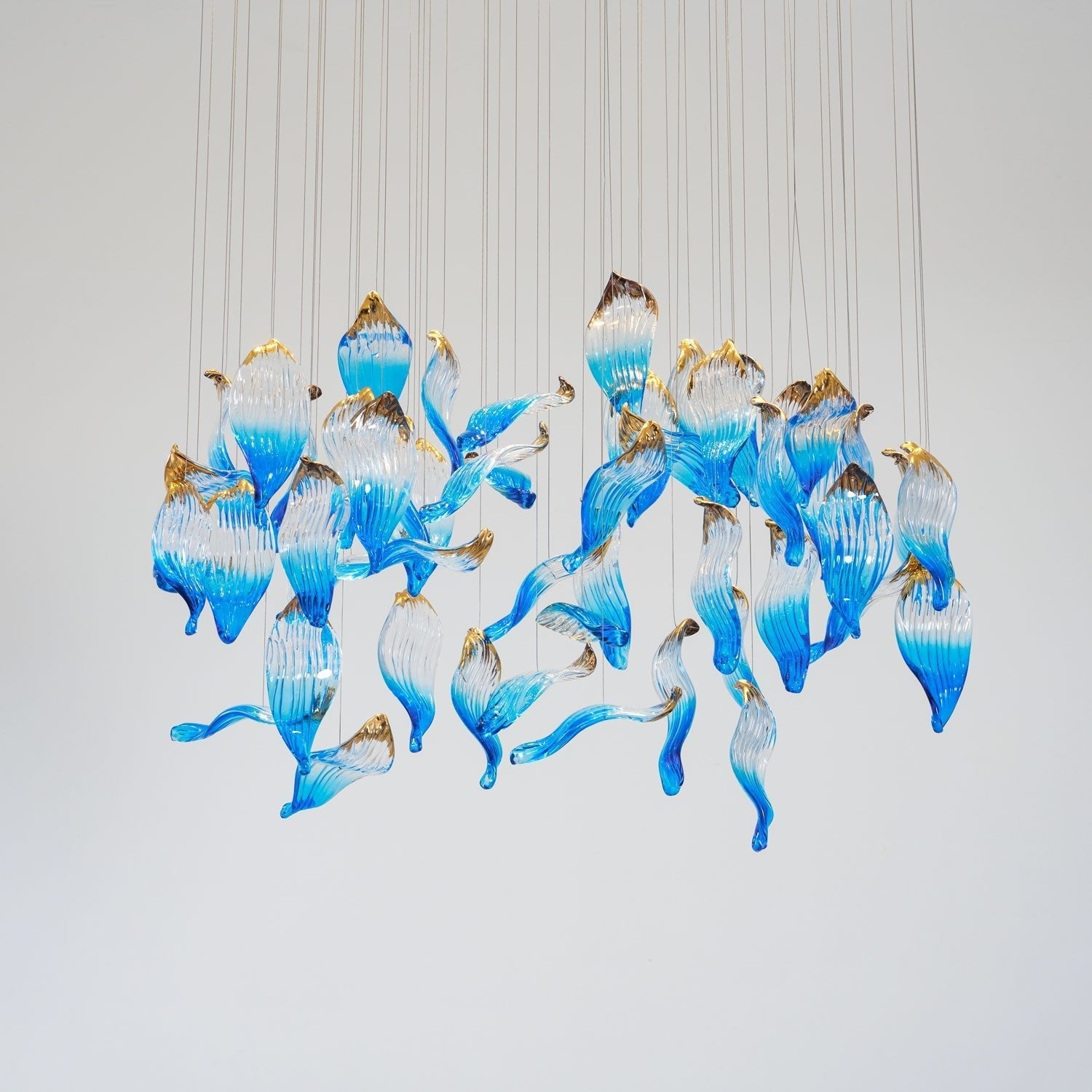 Asteria Wave Blown Glass Customize Chandelier