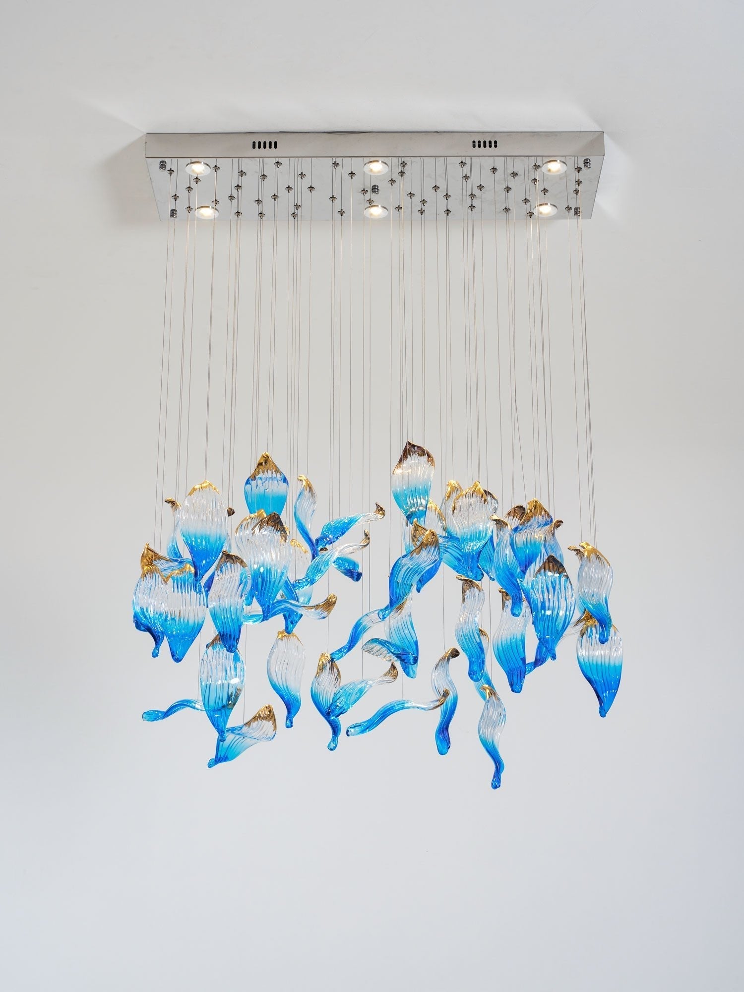 Asteria Wave Blown Glass Customize Chandelier
