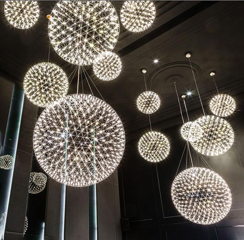 Delcourt Silver Spark Ball Pendant Light