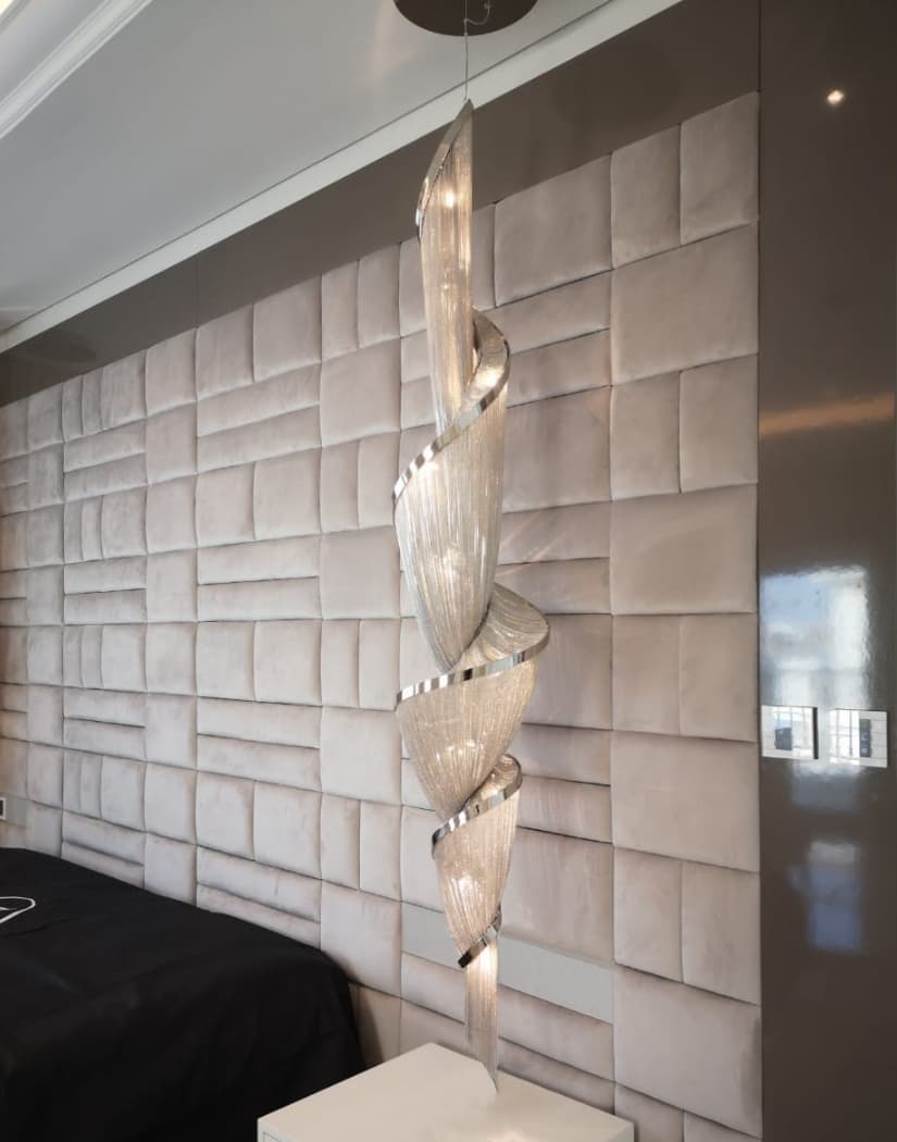 Renoian Spiral Chain Chandelier