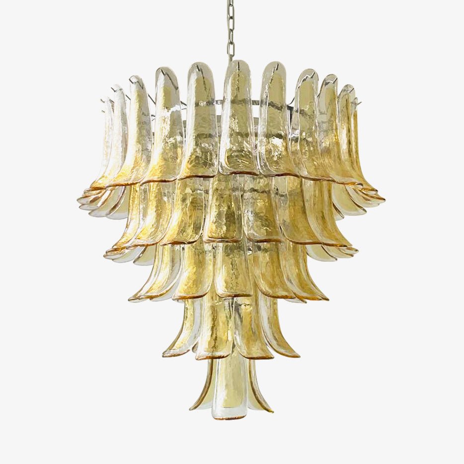 Maelric Amber Glass Petals Chandelier