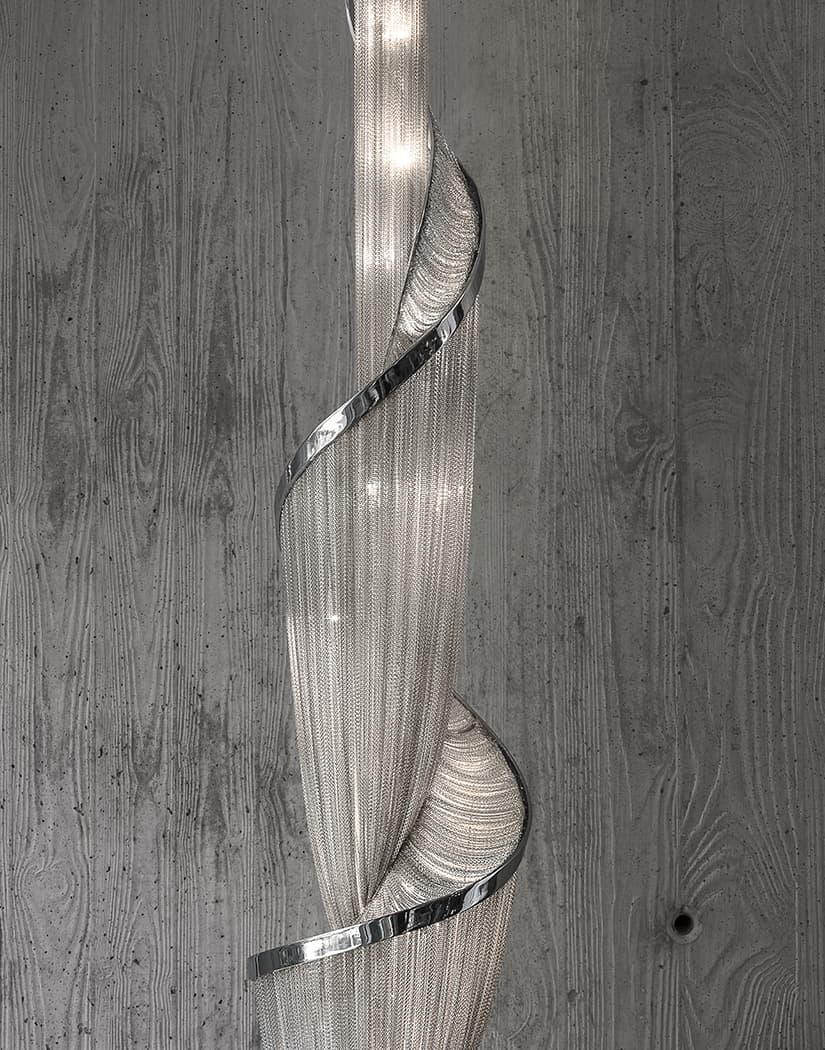 Renoian Spiral Chain Chandelier