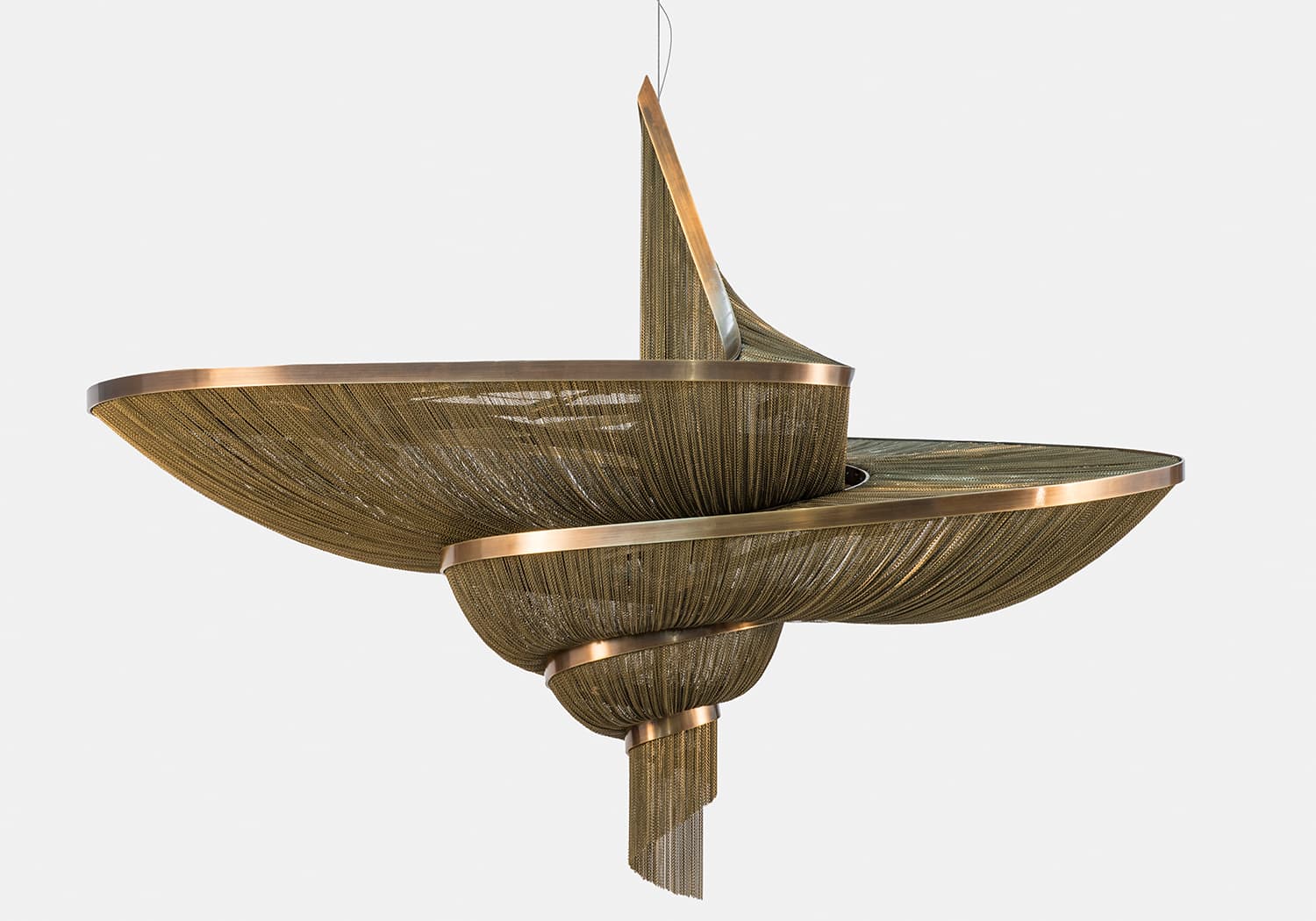 Caloora Spiral Elegance Chain Chandelier