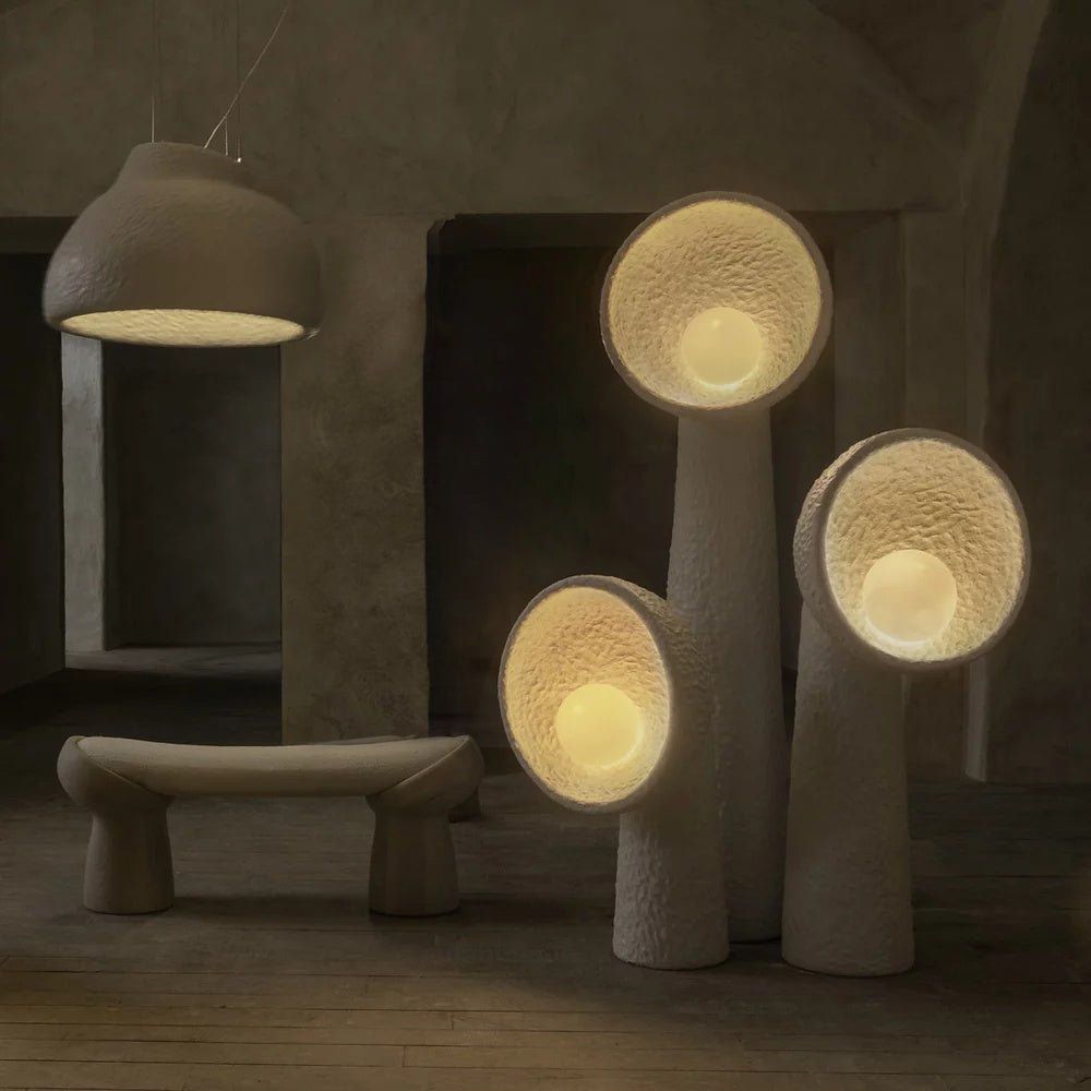 Ernionis Textured Ceramic Floor Lamp