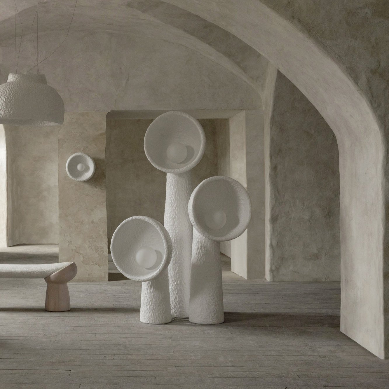 Ernionis Textured Ceramic Floor Lamp