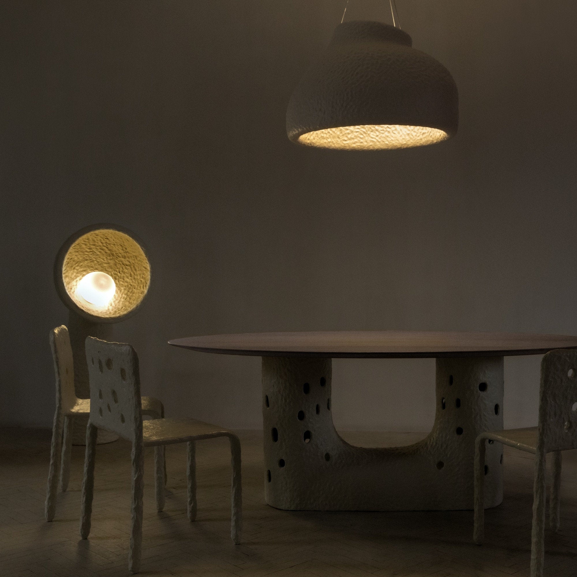 Ernionis Textured Ceramic Floor Lamp