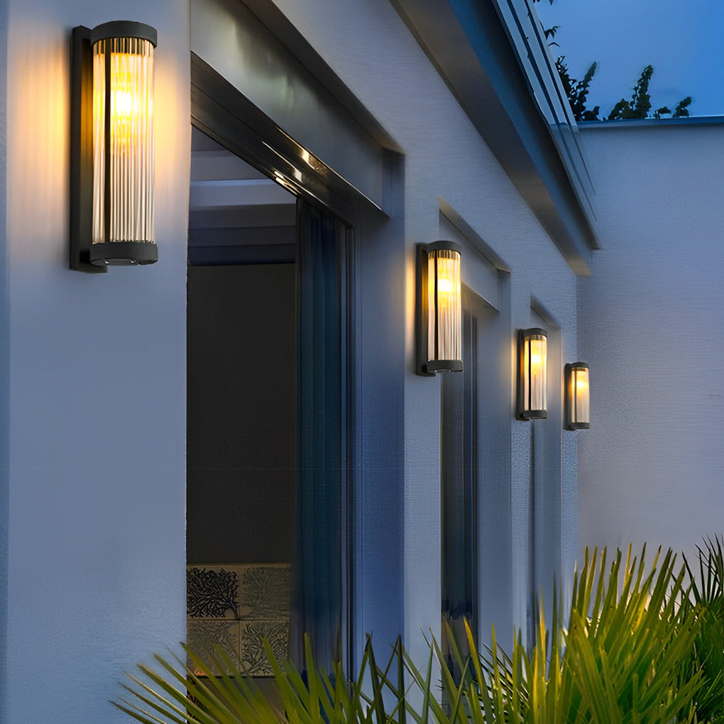 Denise Creative LED Modern Solar Glass Outdoor Wall Lights